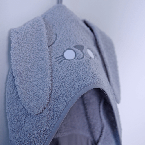 Детское полотенце уголок Veres Bunny grey Серый 80х120 см 190.07