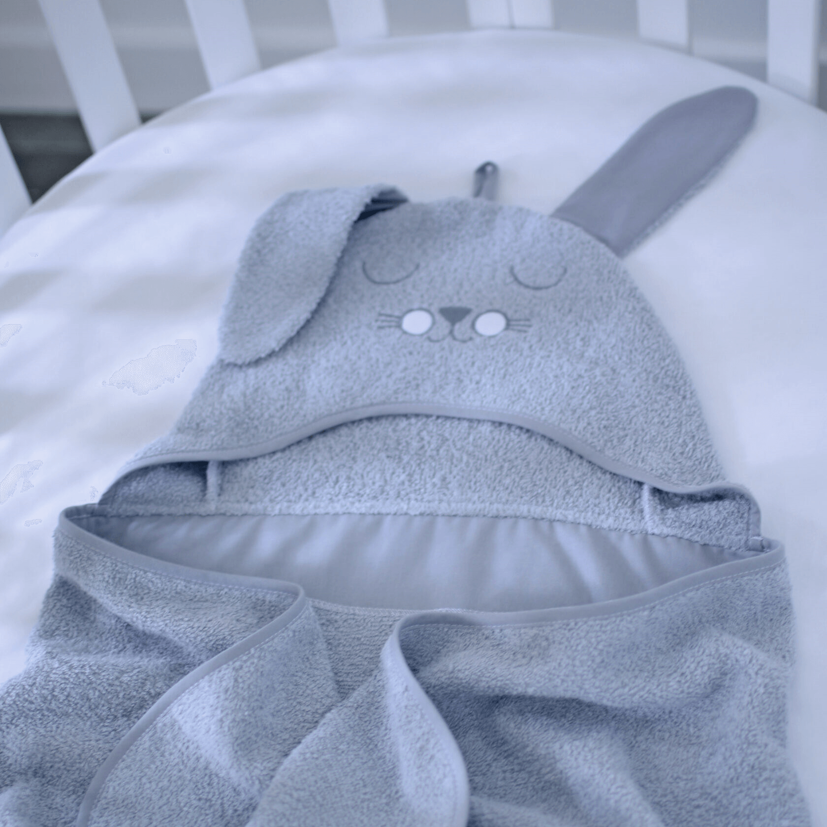Детское полотенце уголок Veres Bunny grey Серый 80х120 см 190.07