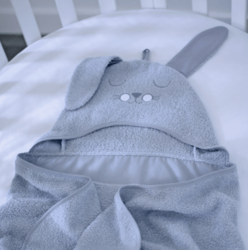 Детское полотенце уголок Veres Bunny grey Серый 80х120 см 190.07