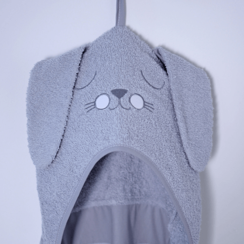 Детское полотенце уголок Veres Bunny grey Серый 80х120 см 190.07