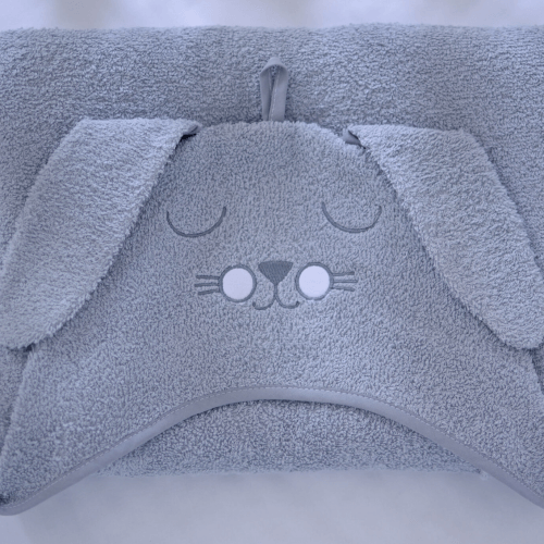 Детское полотенце уголок Veres Bunny grey Серый 80х120 см 190.07