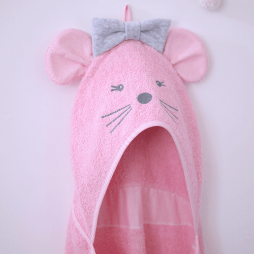 Детское полотенце уголок Veres Mouse pink Розовый 80х120 см 190.50