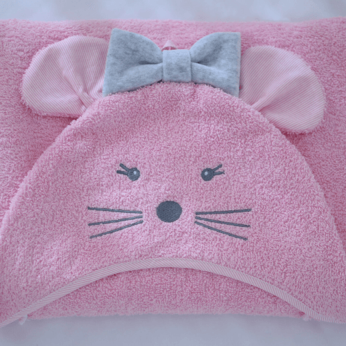 Детское полотенце уголок Veres Mouse pink Розовый 80х120 см 190.50