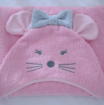 Детское полотенце уголок Veres Mouse pink Розовый 80х120 см 190.50