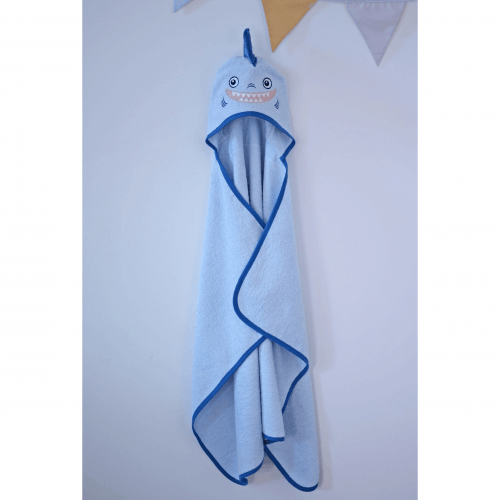 Детское полотенце уголок Veres Shark blue Голубой 80х120 см 190.52