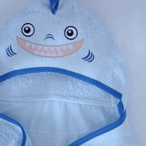 Детское полотенце уголок Veres Shark blue Голубой 80х120 см 190.52