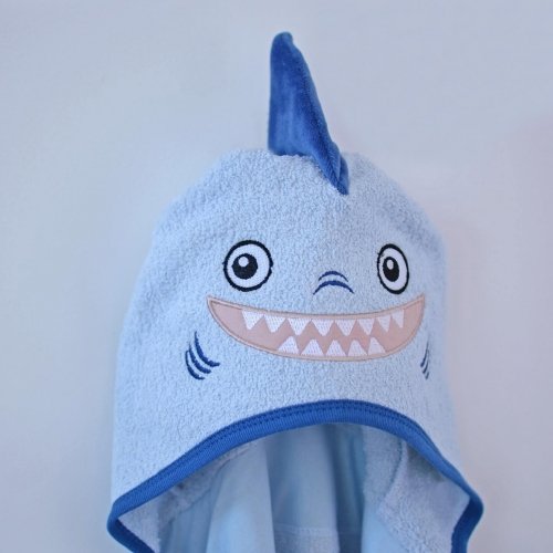 Детское полотенце уголок Veres Shark blue Голубой 80х120 см 190.52