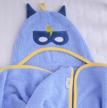 Детское полотенце уголок Veres Super hero Голубой 80х120 см 190.53