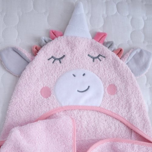Детское полотенце уголок Veres Unicorn pink Розовый 80х120 см 190.54