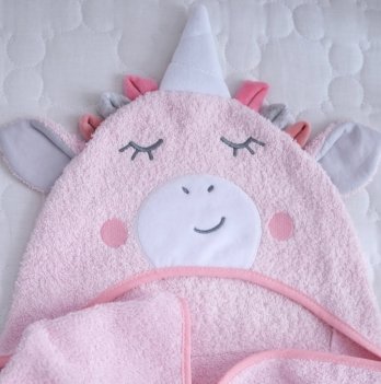 Детское полотенце уголок Veres Unicorn pink Розовый 80х120 см 190.54