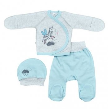 Набор одежды для новорожденного Sweet Mario Серый/Голубой 3-07-2