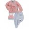 Набор одежды для новорожденного Sweet Mario Розовый/Серый 3-07-6