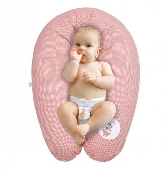 Подушка для беременных и кормящих Papaella 30x190 см Горошек Пудровый 8-31885