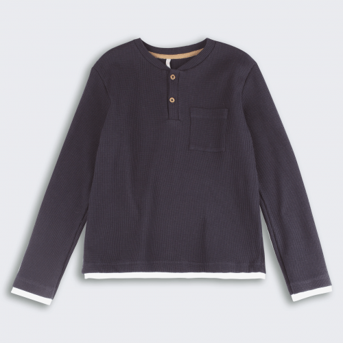 Лонгслив для мальчика Bembi 6 - 13 лет Трикотаж вафелька Серый X00 ФБ995