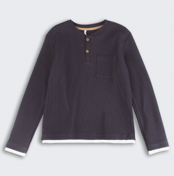 Лонгслив для мальчика Bembi 6 - 13 лет Трикотаж вафелька Серый X00 ФБ995