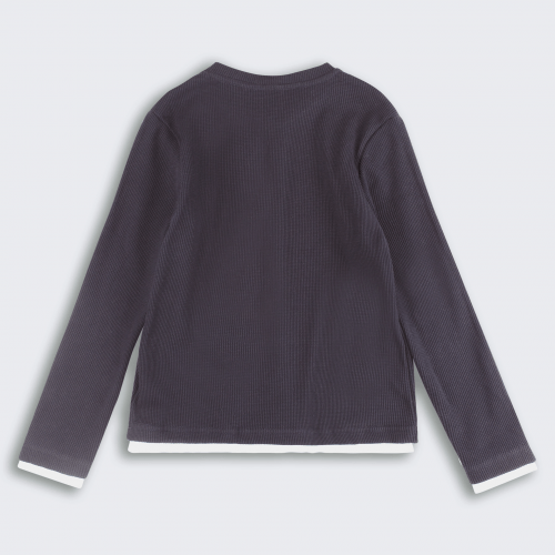 Лонгслив для мальчика Bembi 6 - 13 лет Трикотаж вафелька Серый X00 ФБ995