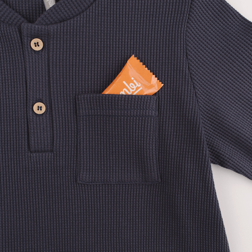 Лонгслив для мальчика Bembi 6 - 13 лет Трикотаж вафелька Серый X00 ФБ995