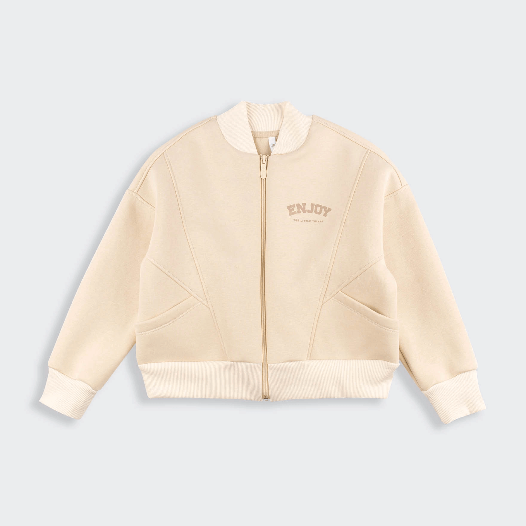 Кофта бомбер детская Bembi 7 - 13 лет Трикотаж шардон Молочный 200 КФ248