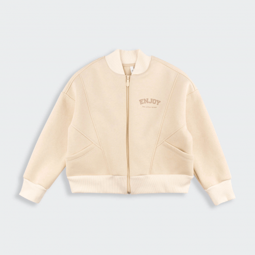 Кофта бомбер детская Bembi 7 - 13 лет Трикотаж шардон Молочный 200 КФ248