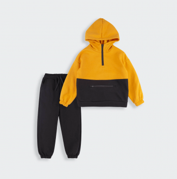 Спортивный костюм детский Bembi 6 - 13 лет Трикотаж шардон Черный/Оранжевый 5Y0 КС838