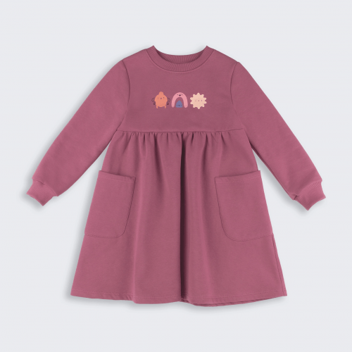 Платье детское Bembi Autumn 2025 1,5 - 5 лет Трикотаж шардон Малиновый ПЛ426