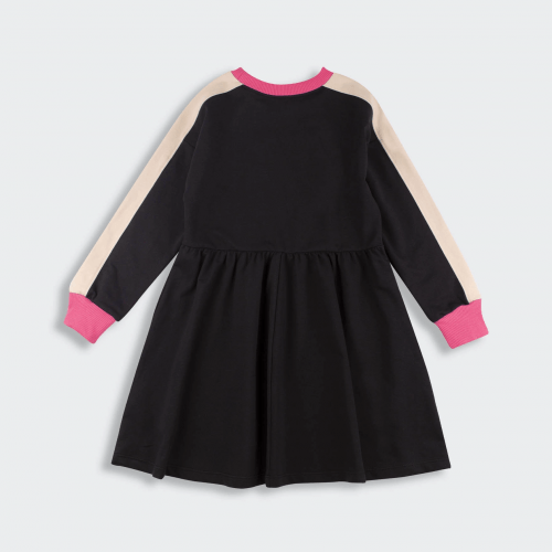 Платье детское Bembi Autumn 2025 7 - 11 лет Трикотаж двунитка Черный/Молочный ПЛ432