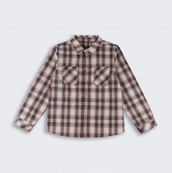 Детская фланелевая рубашка Bembi Autumn 2025 3 - 6 лет Фланель Коричневый РБ205