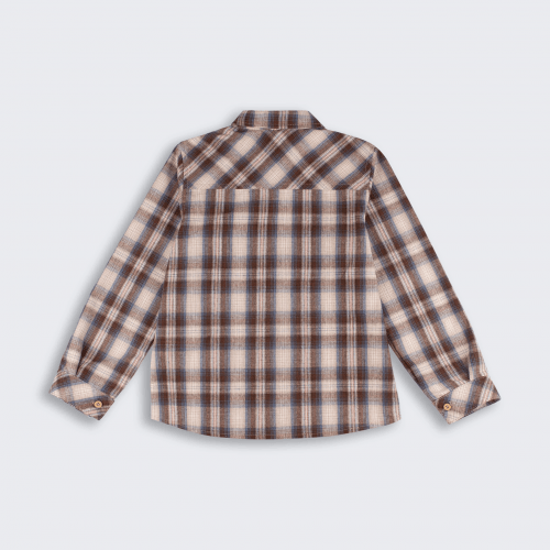 Детская фланелевая рубашка Bembi Autumn 2025 3 - 6 лет Фланель Коричневый РБ205