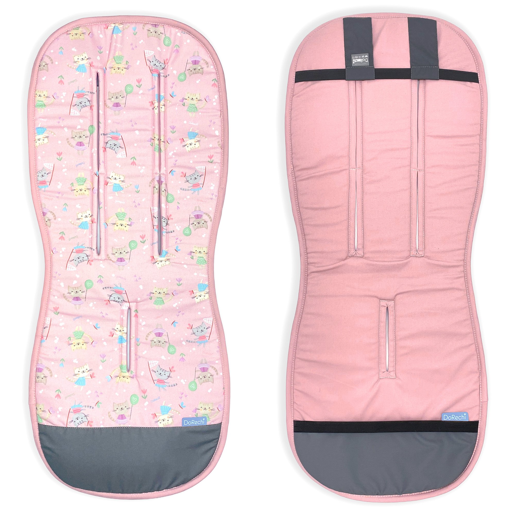 Матрасик в коляску ДоРечі Котики Светло-розовый 89х37 см 1930_28