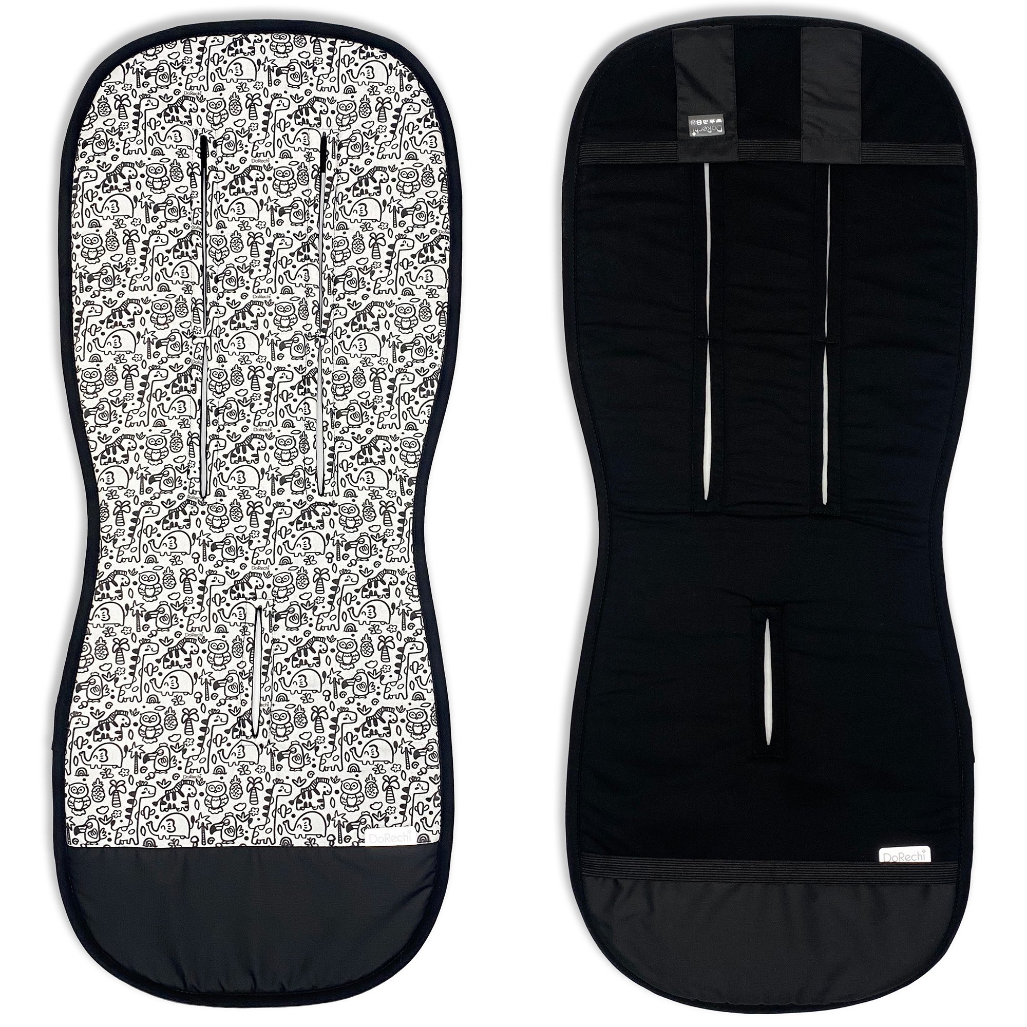 Матрасик в коляску ДоРечі Сафари Черный 89х37 см 1930_29