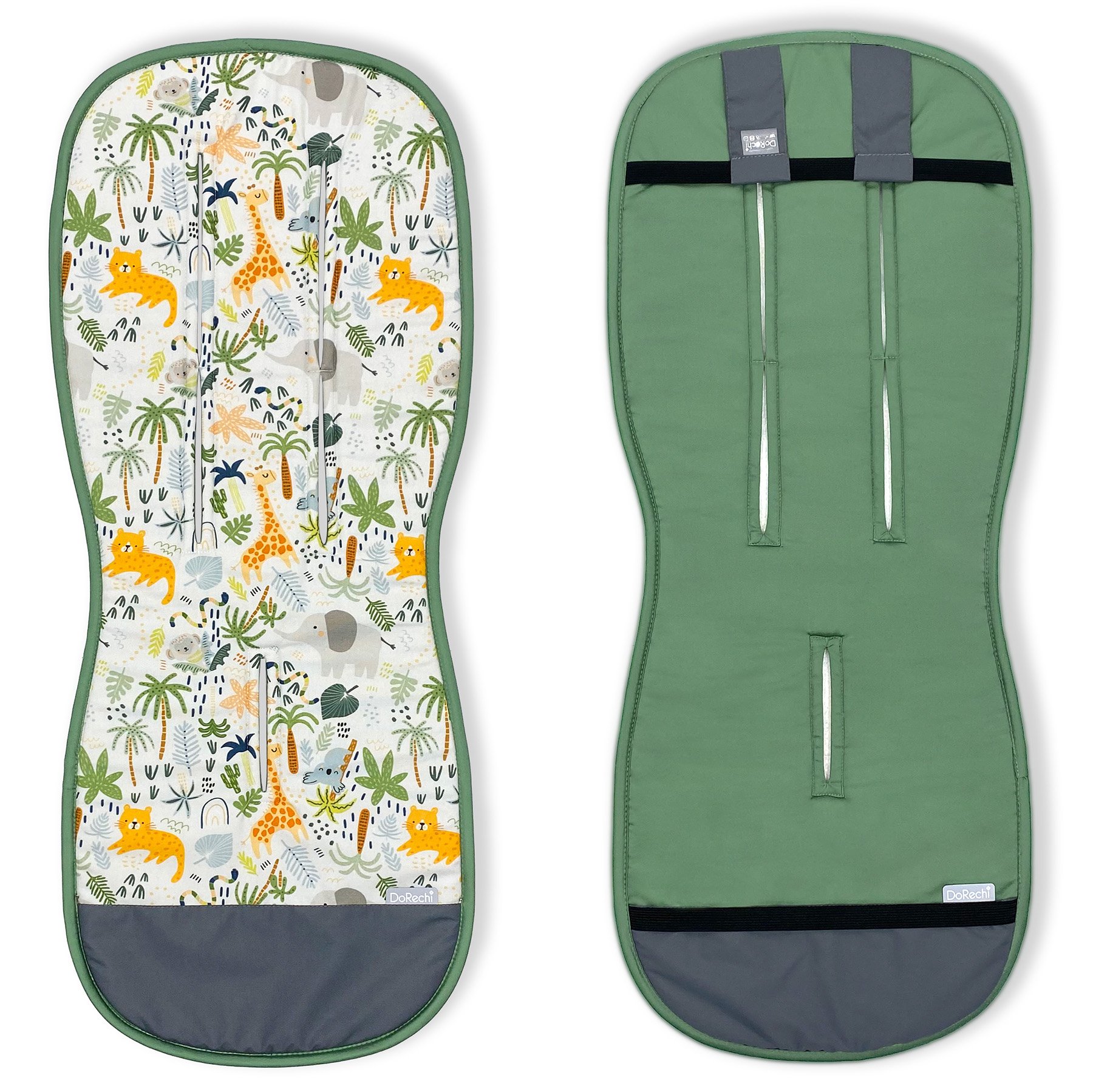 Матрасик в коляску ДоРечі Африка Зеленый 89х37 см 1930_24