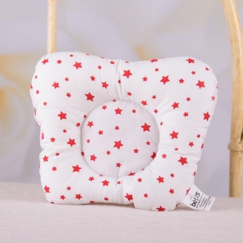 Ортопедическая подушка для новорожденных Бетис Звездочка 18х22 см Красный 27683569