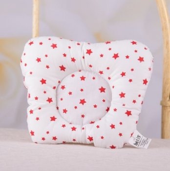 Ортопедическая подушка для новорожденных Бетис Звездочка 18х22 см Красный 27683569