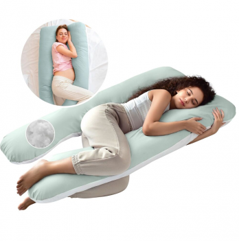 Подушка для беременных и кормящих Ideia П-образная 140х75х20 см Мятный 8-33722*002