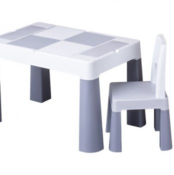 Детский стол и стул Tega baby Мултифан Еко 1+1 Серый MF-004-106