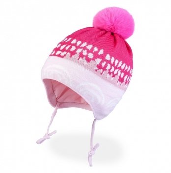 Зимняя шапка детская Tutu 3 - 12 мес Вязка Розовый 3-005844