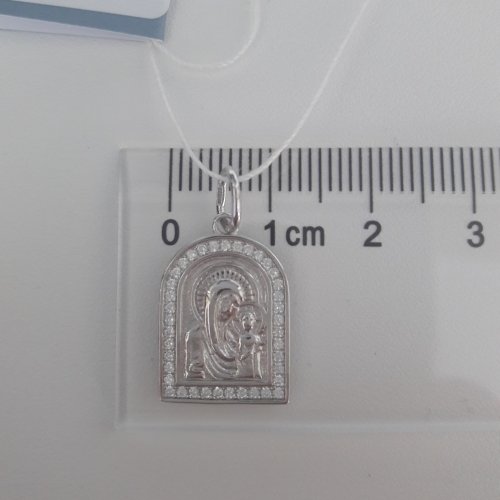 Серебряная подвеска иконка Silvex Божья Матерь П2Ф/170