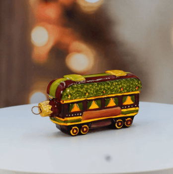 Елочная игрушка Rizdviani Istorii Праздничный вагон 12 см 4820001045161