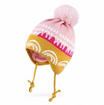 Зимняя шапка детская Tutu 1 - 5 лет Вязка Желтый 3-005844