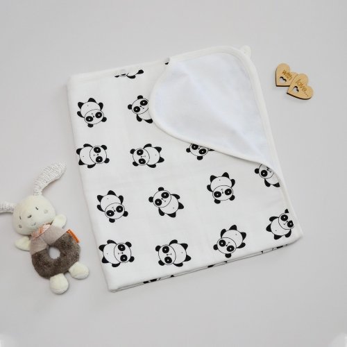 Непромокаемая пеленка для детей Minikin Панды 70х60 см Белый/Черный 222015