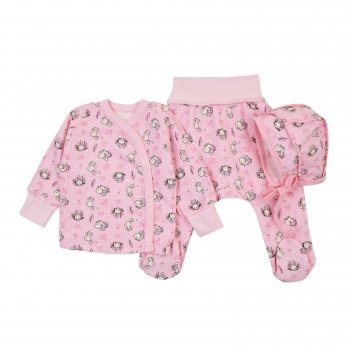 Набор одежды для новорожденных ЛяЛя 0 - 3 мес Футер Розовый К1ФТ003_6-164