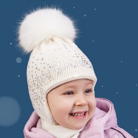 Зимняя шапка детская Tutu 2 - 8 лет Вязка Розовый 3-001197
