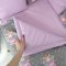 Детское постельное белье в кроватку Oh My Kids Волшебные феечки Сатин Фиолетовый/Серый ПК-056-ХС