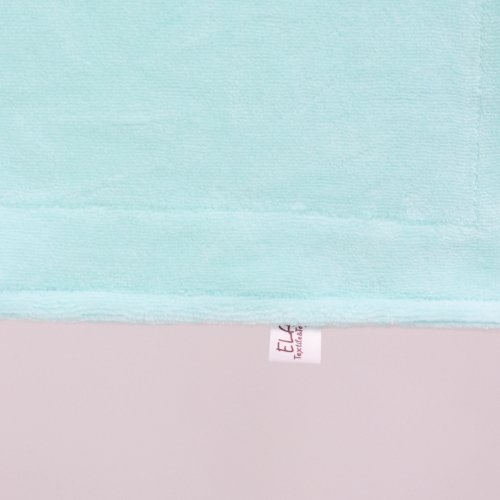 Велюровый плед для новорожденных ELA Textile&Toys Велюр Мятный/Молочный 100х80 см BLV001MTM
