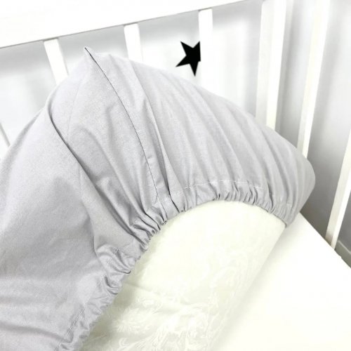 Детское постельное белье в кроватку Oh My Kids Minecraft Ранфорс Белый/Серый ПБ-097-Х