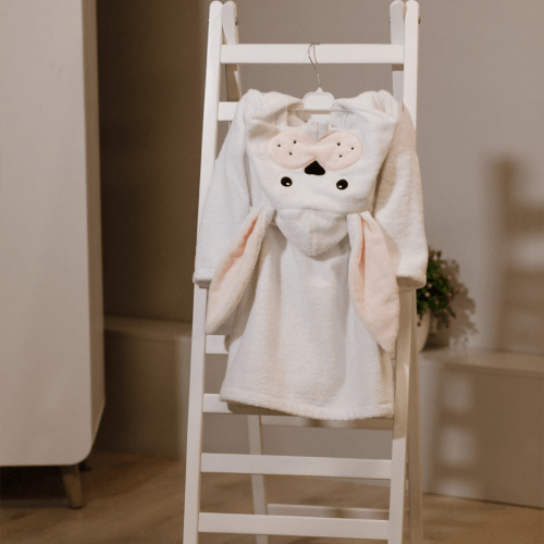Махровый халат для детей Sasha Bunny 7 - 10 лет Махра Белый 4406