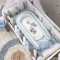 Кокон для новорожденных BBChic Коллекция №6 Малыши слоники Голубой 5050511