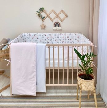 Детское постельное белье и бортики в кроватку Маленькая Соня Baby Dream Бабочка Розовый 0203222