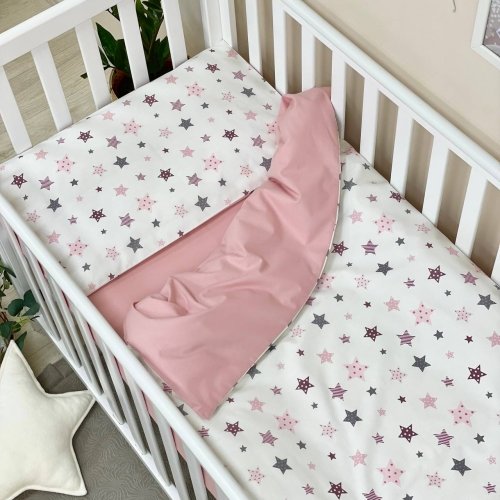 Детское постельное белье в кроватку Маленькая Соня Baby Dream Stars пудра Пудровый 0303283