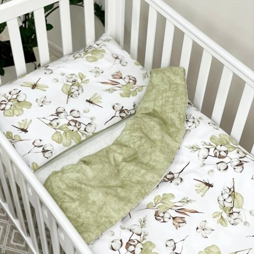 Детское постельное белье в кроватку Маленькая Соня Baby Mix Хлопок Зеленый 0391414